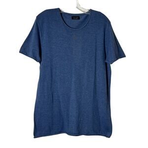 Zara Man Short Sleeve Pullover Tee Blue Mens Large